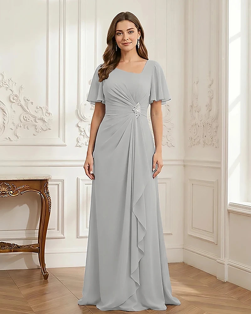 Chiffon-Flutter-Sleeves-Mother-of-the-Bride-Dress-with-Beaded-Ivory-1