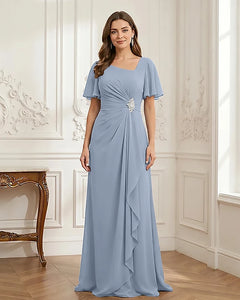 Chiffon-Flutter-Sleeves-Mother-of-the-Bride-Dress-with-Beaded-Lavender-1