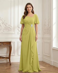 Chiffon-Flutter-Sleeves-Mother-of-the-Bride-Dress-with-Beaded-Lemon-1