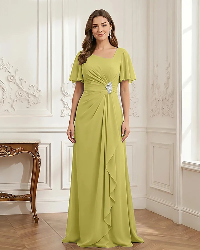 Chiffon-Flutter-Sleeves-Mother-of-the-Bride-Dress-with-Beaded-Lemon-1