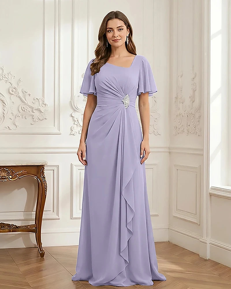 Chiffon-Flutter-Sleeves-Mother-of-the-Bride-Dress-with-Beaded-Lilac-1