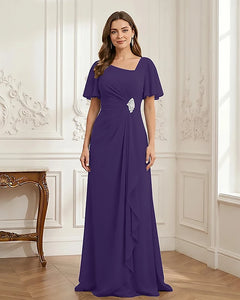 Chiffon-Flutter-Sleeves-Mother-of-the-Bride-Dress-with-Beaded-Regency-1