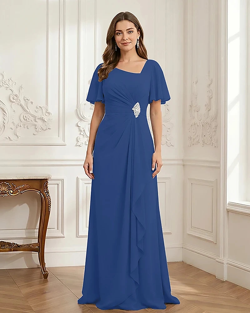 Chiffon-Flutter-Sleeves-Mother-of-the-Bride-Dress-with-Beaded-Royal-Blue-1