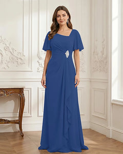 Chiffon-Flutter-Sleeves-Mother-of-the-Bride-Dress-with-Beaded-Royal-Blue-1
