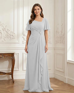 Chiffon-Flutter-Sleeves-Mother-of-the-Bride-Dress-with-Beaded-White-1