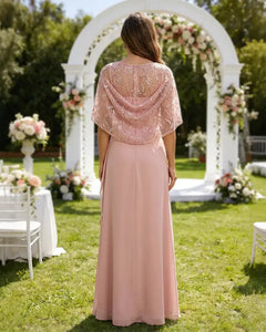 Lace-Capelet-Chiffon-Mother-of-the-Bride-Dress-Blushing-Pink-2