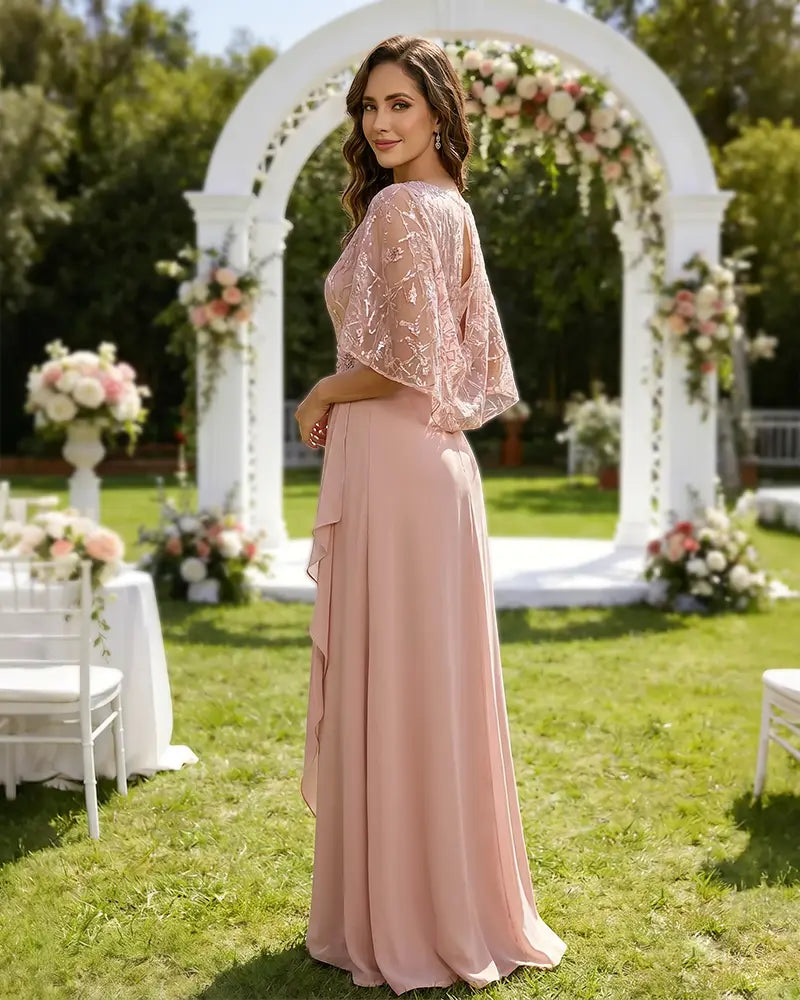 Lace-Capelet-Chiffon-Mother-of-the-Bride-Dress-Blushing-Pink-3
