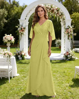 Lace-Capelet-Chiffon-Mother-of-the-Bride-Dress-Lemon-1