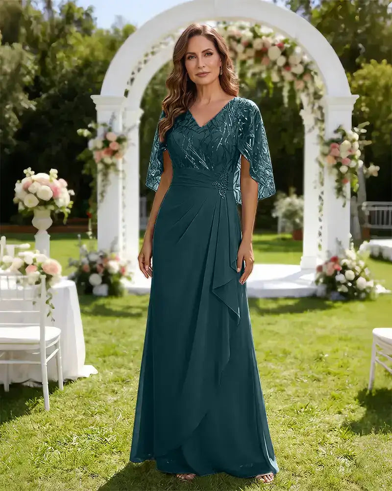 Lace-Capelet-Chiffon-Mother-of-the-Bride-Dress-Peacock-1