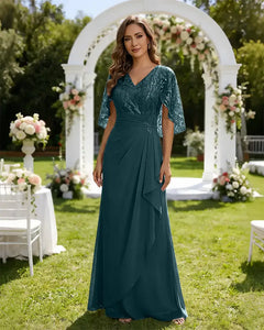 Lace-Capelet-Chiffon-Mother-of-the-Bride-Dress-Peacock-1