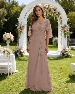 Lace-Capelet-Chiffon-Mother-of-the-Bride-Dress-Taupe-1