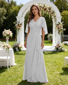 Lace-Capelet-Chiffon-Mother-of-the-Bride-Dress-White-1