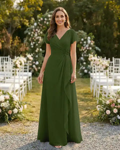 A-Line-Chiffon-Mother-of-the-Bride-Dress-with-Flutter-Sleeves-Clover-1