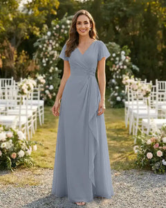 A-Line-Chiffon-Mother-of-the-Bride-Dress-with-Flutter-Sleeves-Dusty-Blue-1