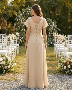 A-Line-Chiffon-Mother-of-the-Bride-Dress-with-Flutter-Sleeves-Ivory-2