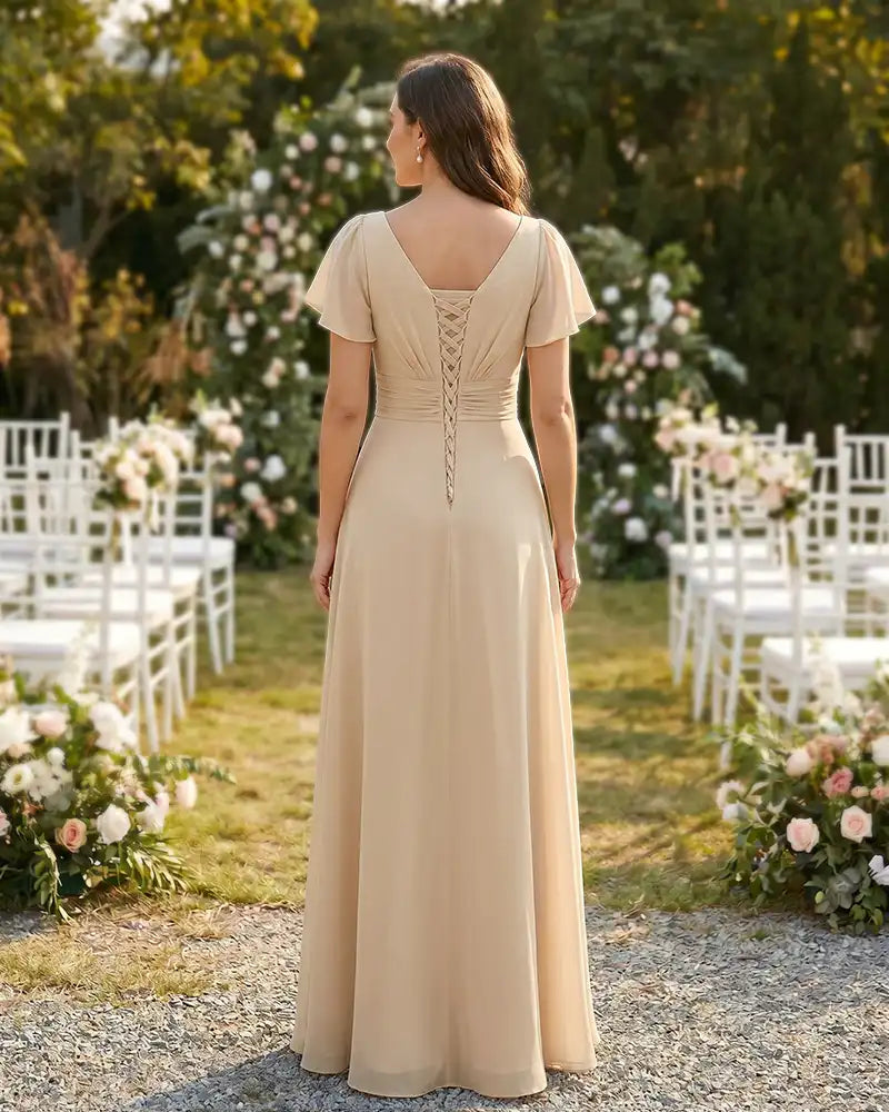 A-Line-Chiffon-Mother-of-the-Bride-Dress-with-Flutter-Sleeves-Ivory-2