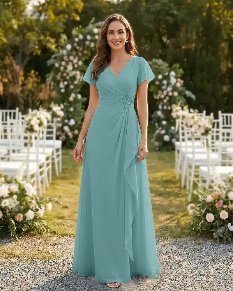 A-Line-Chiffon-Mother-of-the-Bride-Dress-with-Flutter-Sleeves-Jade-1