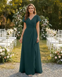 A-Line-Chiffon-Mother-of-the-Bride-Dress-with-Flutter-Sleeves-Peacock-1