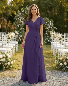 A-Line-Chiffon-Mother-of-the-Bride-Dress-with-Flutter-Sleeves-Regency-1