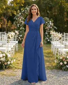 A-Line-Chiffon-Mother-of-the-Bride-Dress-with-Flutter-Sleeves-Royal-Blue-1