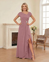Chiffon-Mother-of-the-Bride-Dress-with-Cap-Sleeves-with-Slit-Dusty-Rose-1