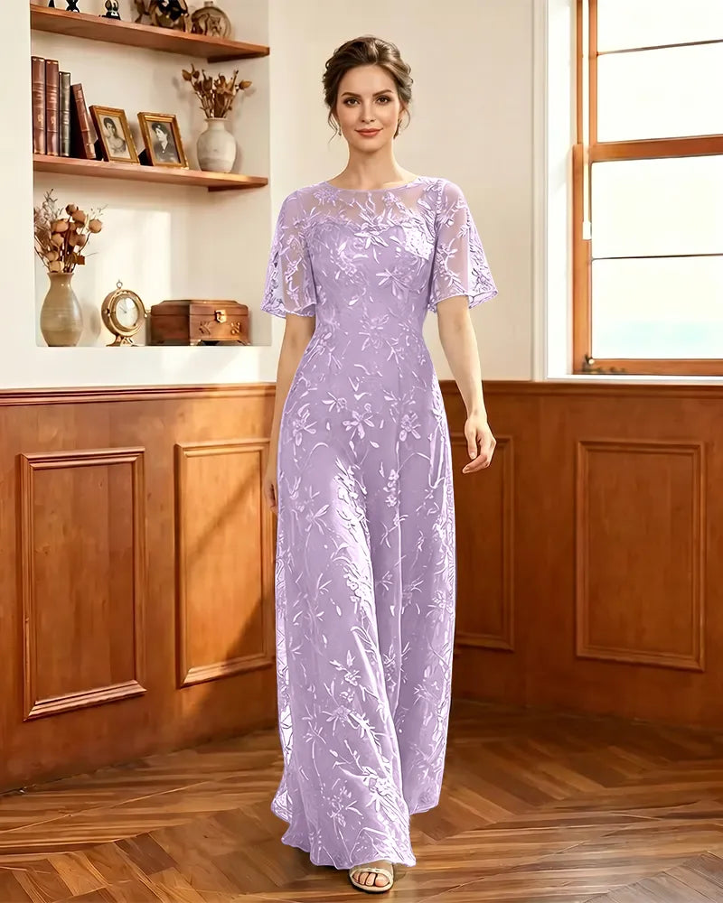 Embroidered-Lace-Sheer-Mesh-Mother-of-the-Bride-Dress-Lilac-1