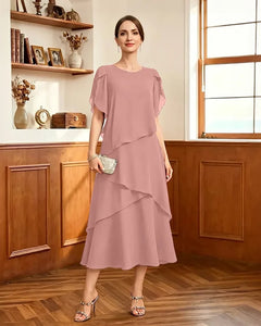 Tiered-Chiffon-Mother-of-Bride-Dress-with-Flutter-Sleeves-Blushing-Pink-1