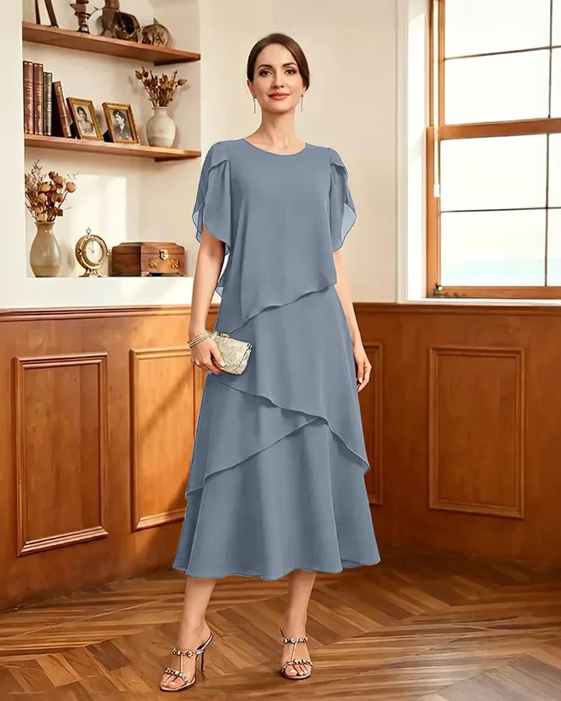 Tiered-Chiffon-Mother-of-Bride-Dress-with-Flutter-Sleeves-Dusty-Blue-1
