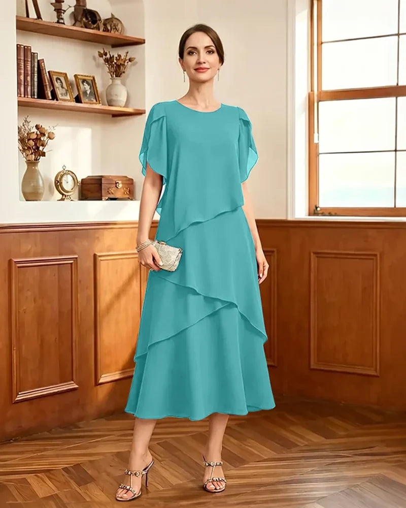 Tiered-Chiffon-Mother-of-Bride-Dress-with-Flutter-Sleeves-Jade-1