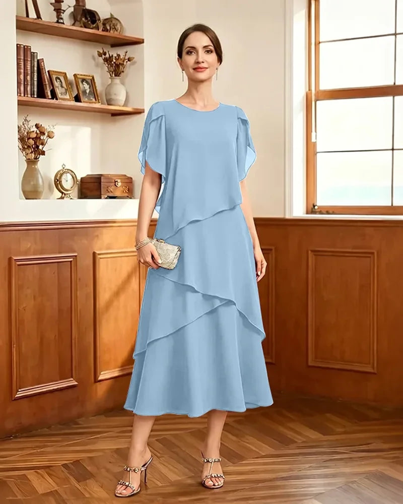 Tiered-Chiffon-Mother-of-Bride-Dress-with-Flutter-Sleeves-Sky-Blue-1
