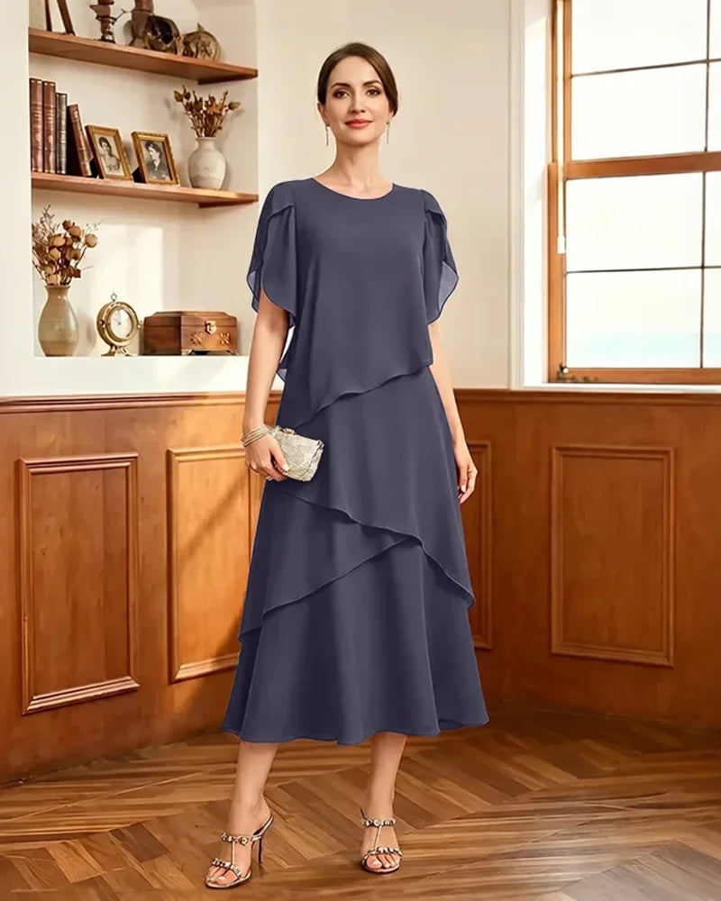 Tiered-Chiffon-Mother-of-Bride-Dress-with-Flutter-Sleeves-Stormy-1