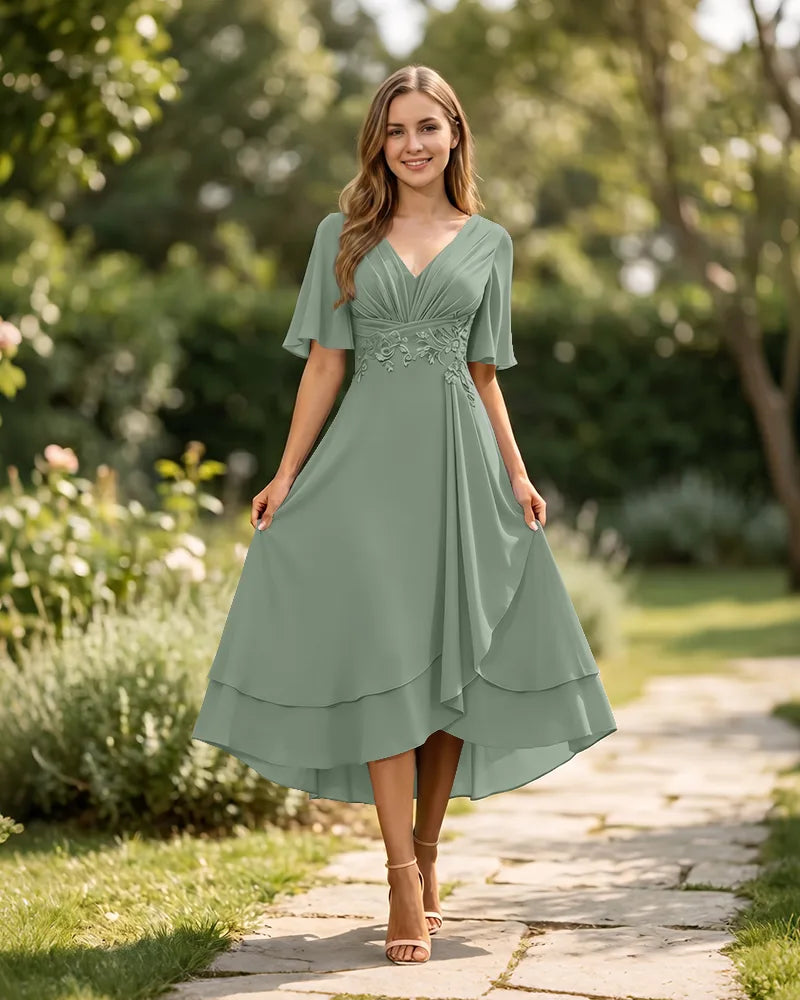 High-Low-Mother-of-the-Bride-Chiffon-Dress-with-V-Neck-Dusty-Sage-1