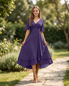 High-Low-Mother-of-the-Bride-Chiffon-Dress-with-V-Neck-Regency-1