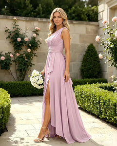 One-Shoulder-Chiffon-Slit-Mother-of-the-Bride-Dress-3
