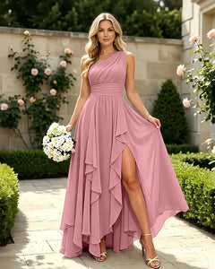 One-Shoulder-Chiffon-Slit-Mother-of-the-Bride-Dress-Dusty-Rose-1