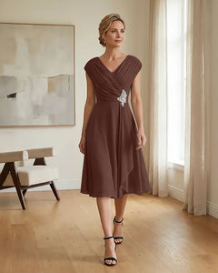 Chiffon-Mother-of-the-Bride-Dress-with-Rhinestone-Embellishment-Brown-1