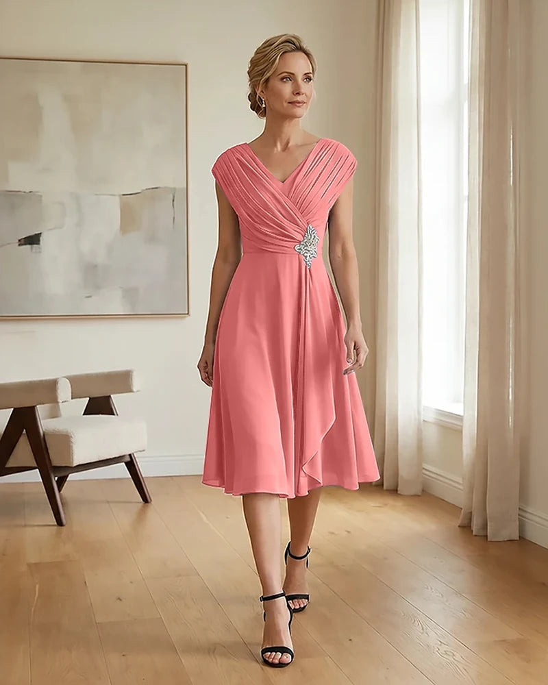 Chiffon-Mother-of-the-Bride-Dress-with-Rhinestone-Embellishment-Coral-1