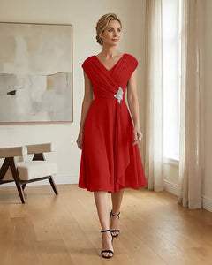 Chiffon-Mother-of-the-Bride-Dress-with-Rhinestone-Embellishment-Red-1