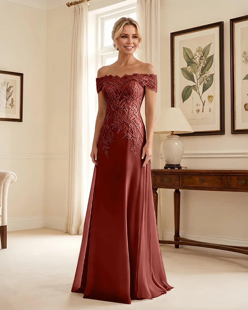 Off-the-Shoulder-Lace-Applique-Mother-of-the-Bride-Dress-Burnt-Orange-1