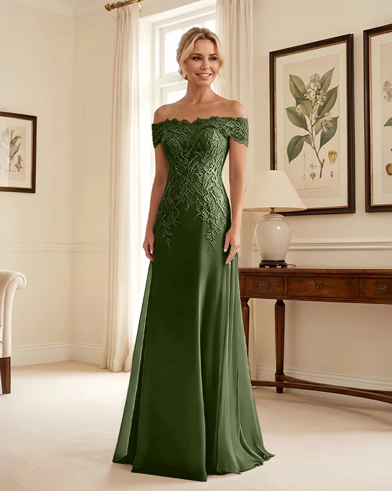 Off-the-Shoulder-Lace-Applique-Mother-of-the-Bride-Dress-Clover-1