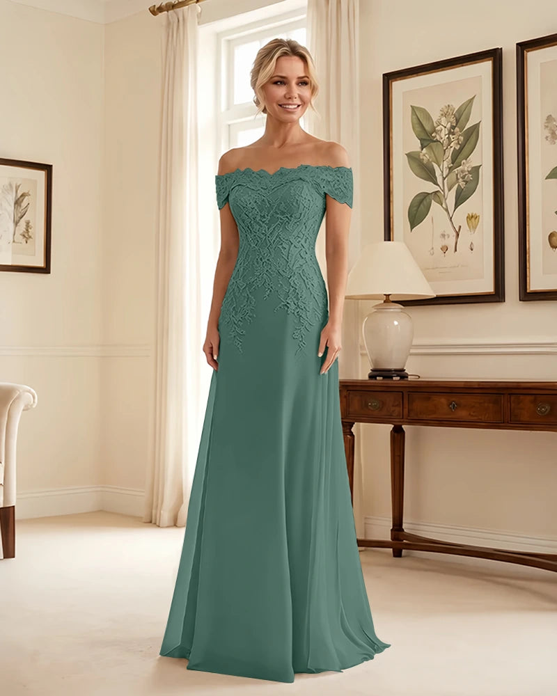 Off-the-Shoulder-Lace-Applique-Mother-of-the-Bride-Dress-Eucalptus-1