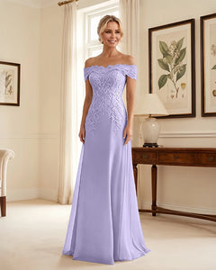 Off-the-Shoulder-Lace-Applique-Mother-of-the-Bride-Dress-Lilac-1