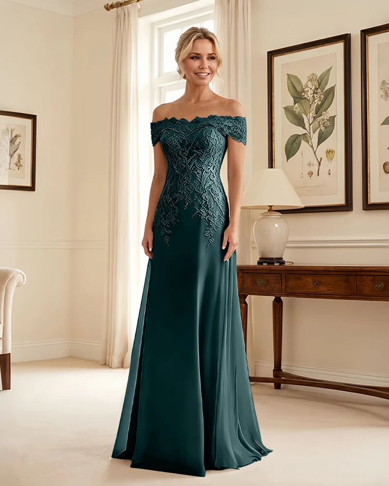 Off-the-Shoulder-Lace-Applique-Mother-of-the-Bride-Dress-Peacock-1