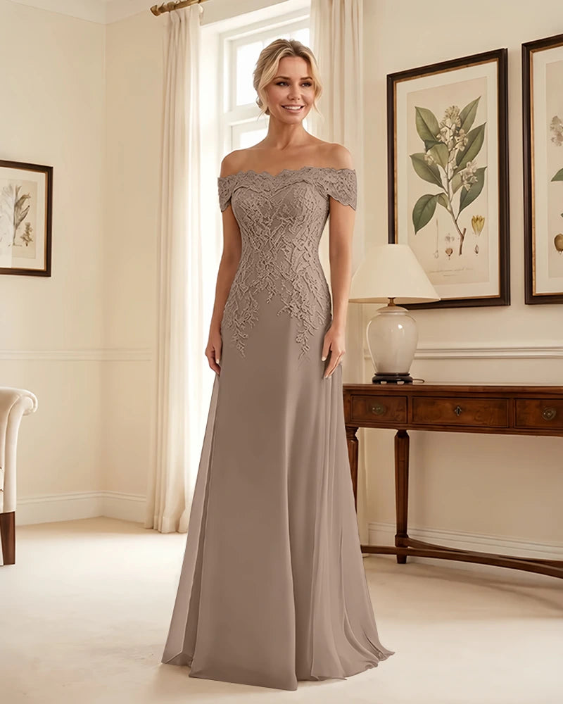 Off-the-Shoulder-Lace-Applique-Mother-of-the-Bride-Dress-Taupe-1