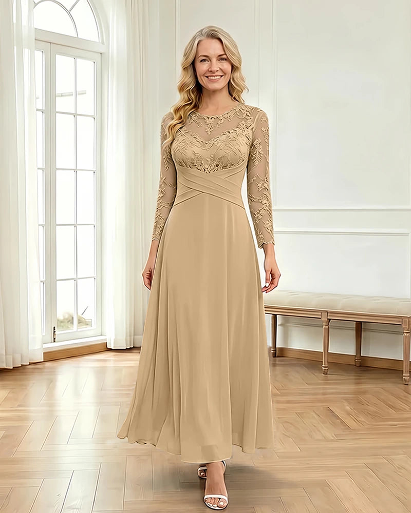 Mesh-Flowy-Mother-of-the-Bride-Dress-Champagne-1