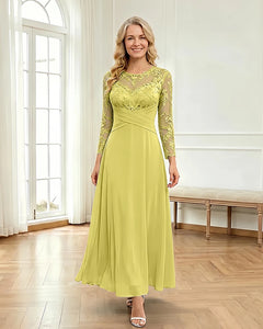 Mesh-Flowy-Mother-of-the-Bride-Dress-Lemon-1
