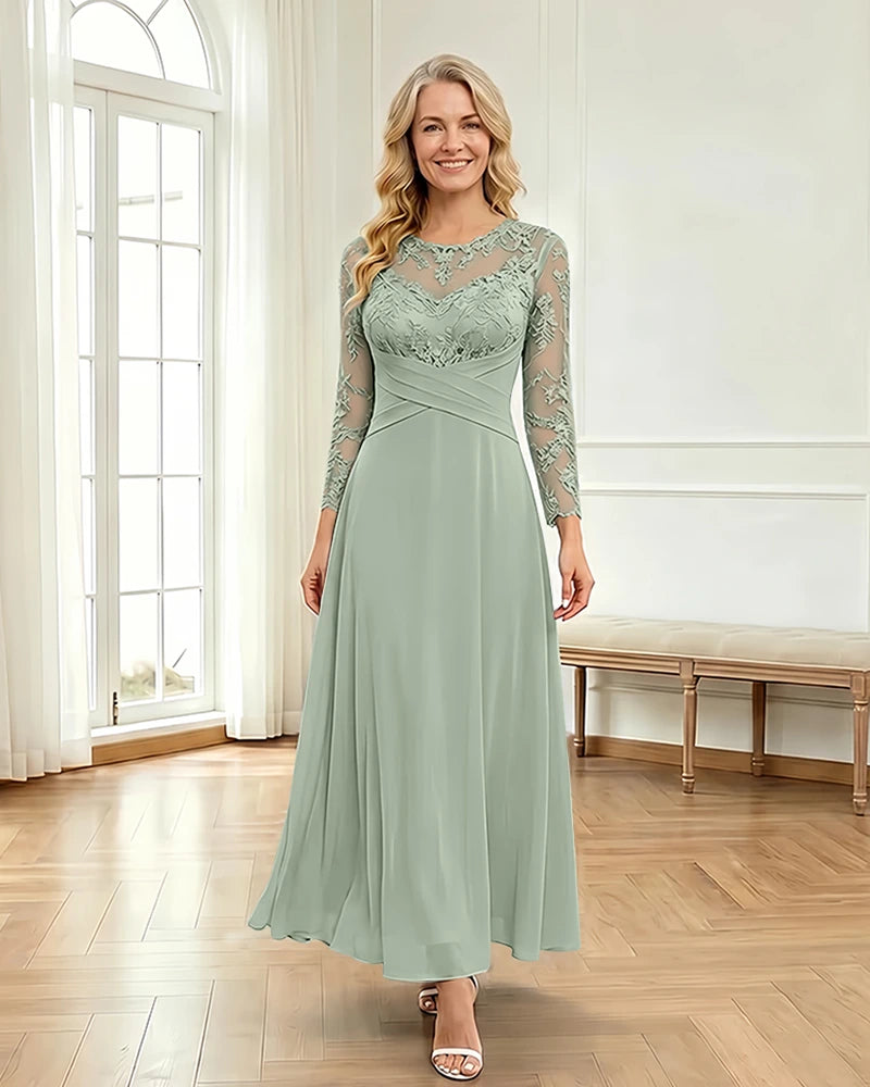 Mesh-Flowy-Mother-of-the-Bride-Dress-Sage-1