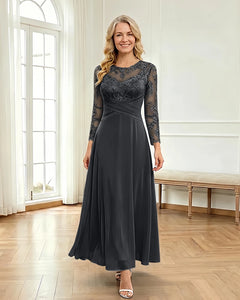 Mesh-Flowy-Mother-of-the-Bride-Dress-Steel-Grey-1