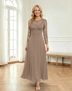 Mesh-Flowy-Mother-of-the-Bride-Dress-Taupe-1
