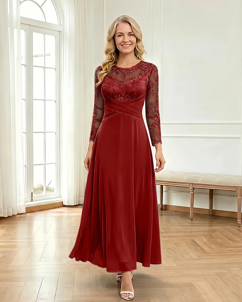 Mesh-Flowy-Mother-of-the-Bride-Dress-Terracotta-1